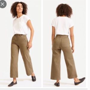 Everlane Women's Wide Leg Pants in Olive